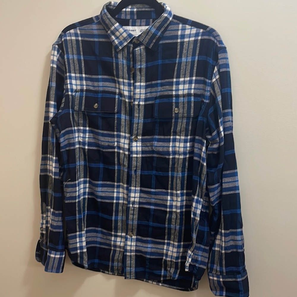Blue plaid flannel
